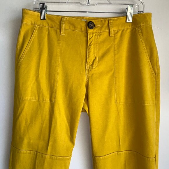 CAbi Utility Trouser Pants Size 6 Mustard Yellow Style #5869 - Picture 4 of 13